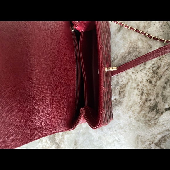 Pre owned authentic!!!!! coco handle CHANEL mini burgundy - Picture 11 of 15
